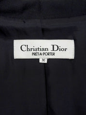 Tweed long jacket in black, gray, and white