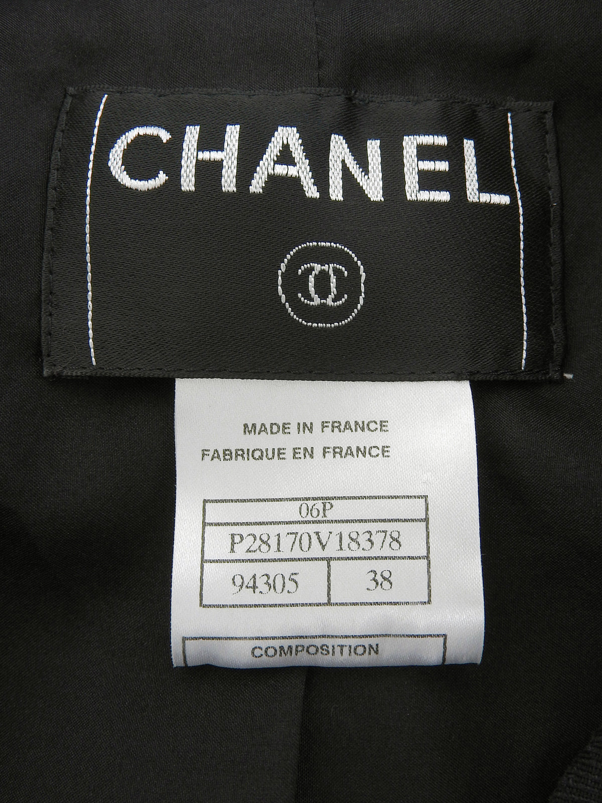 2006 Silk CC Mark Button Jacket Black
