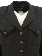 2006 Silk CC Mark Button Jacket Black