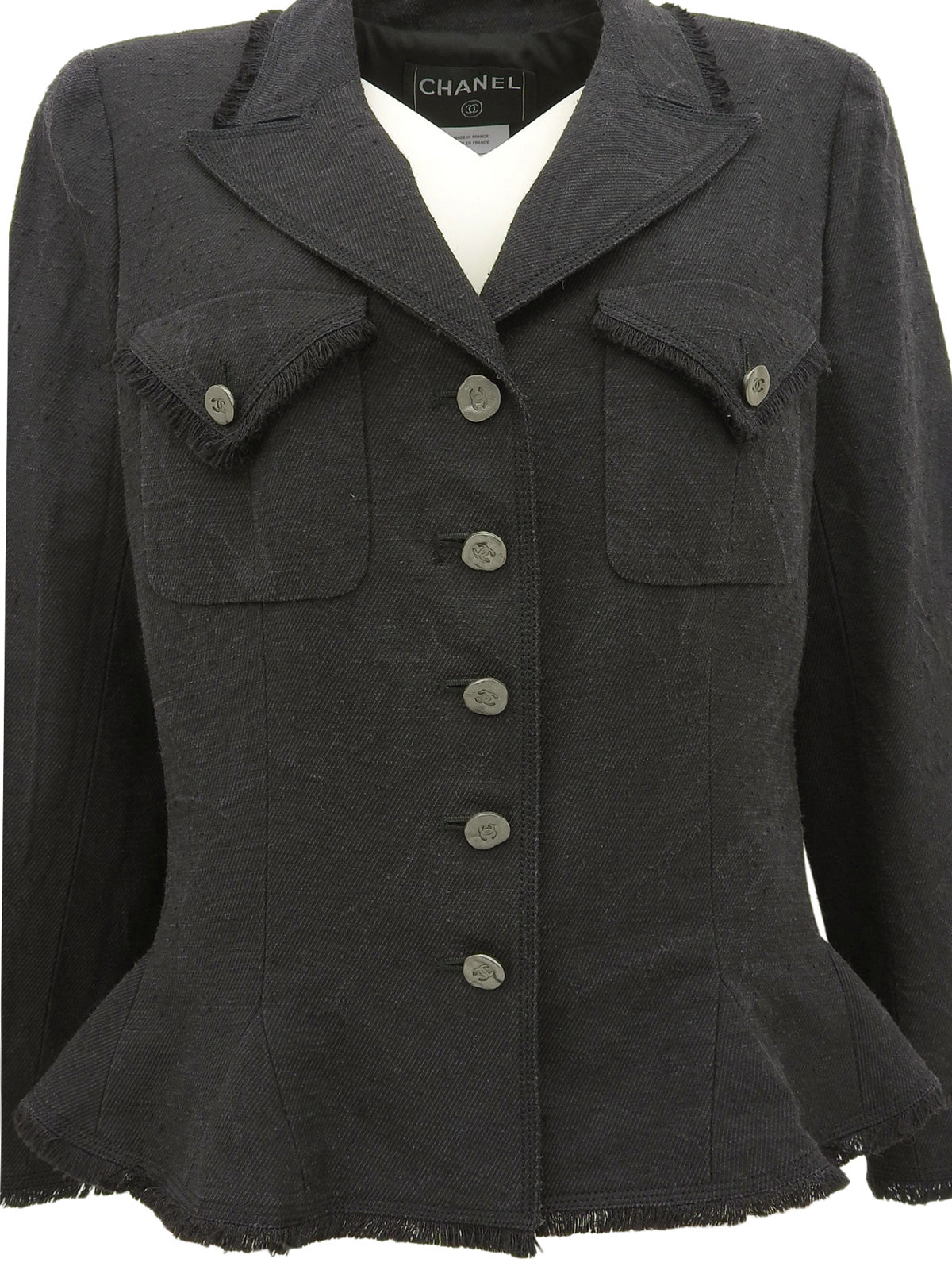 2006 Silk CC Mark Button Jacket Black