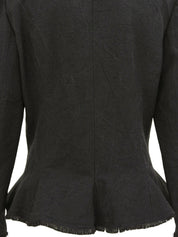 2006 Silk CC Mark Button Jacket Black