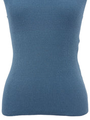 2013 CC mark button sleeveless knit top in blue