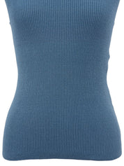 2013 CC mark button sleeveless knit top in blue