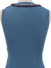 2013 CC mark button sleeveless knit top in blue
