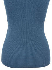 2013 CC mark button sleeveless knit top in blue