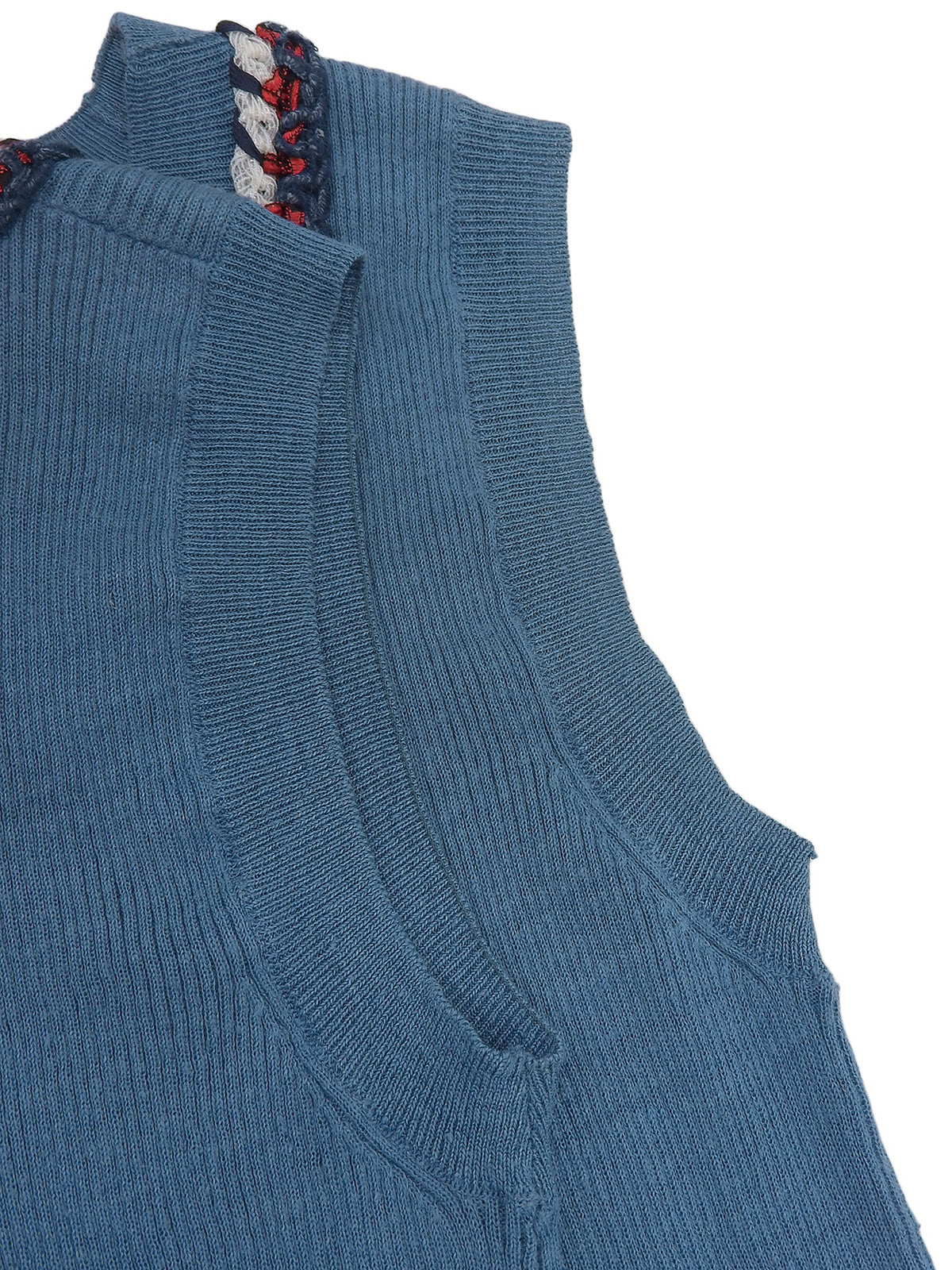 2013 CC mark button sleeveless knit top in blue