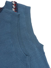 2013 CC mark button sleeveless knit top in blue