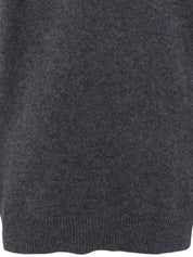 Cashmere logo button cardigan in grey