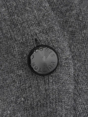 Cashmere logo button cardigan in grey