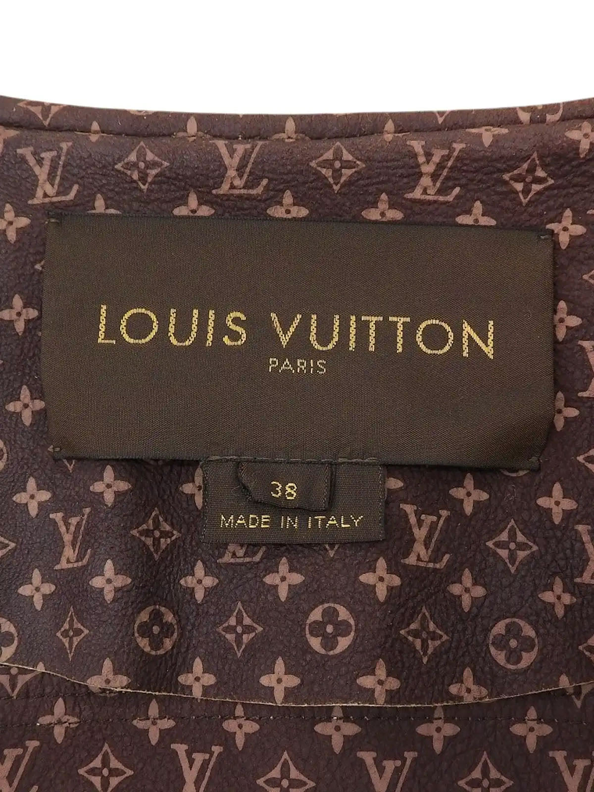 レザーロゴボタンジャケット アイボリー