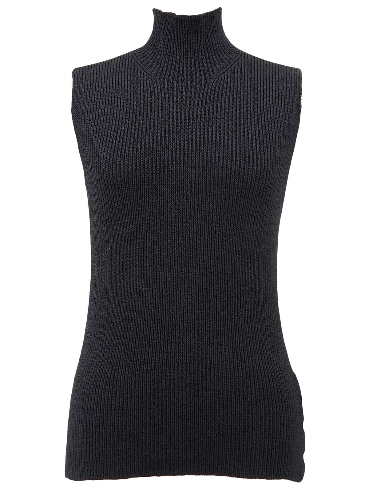 灰色针织无袖上衣