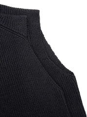 灰色针织无袖上衣