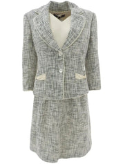 Tweed Vara Plate Set in White/Black