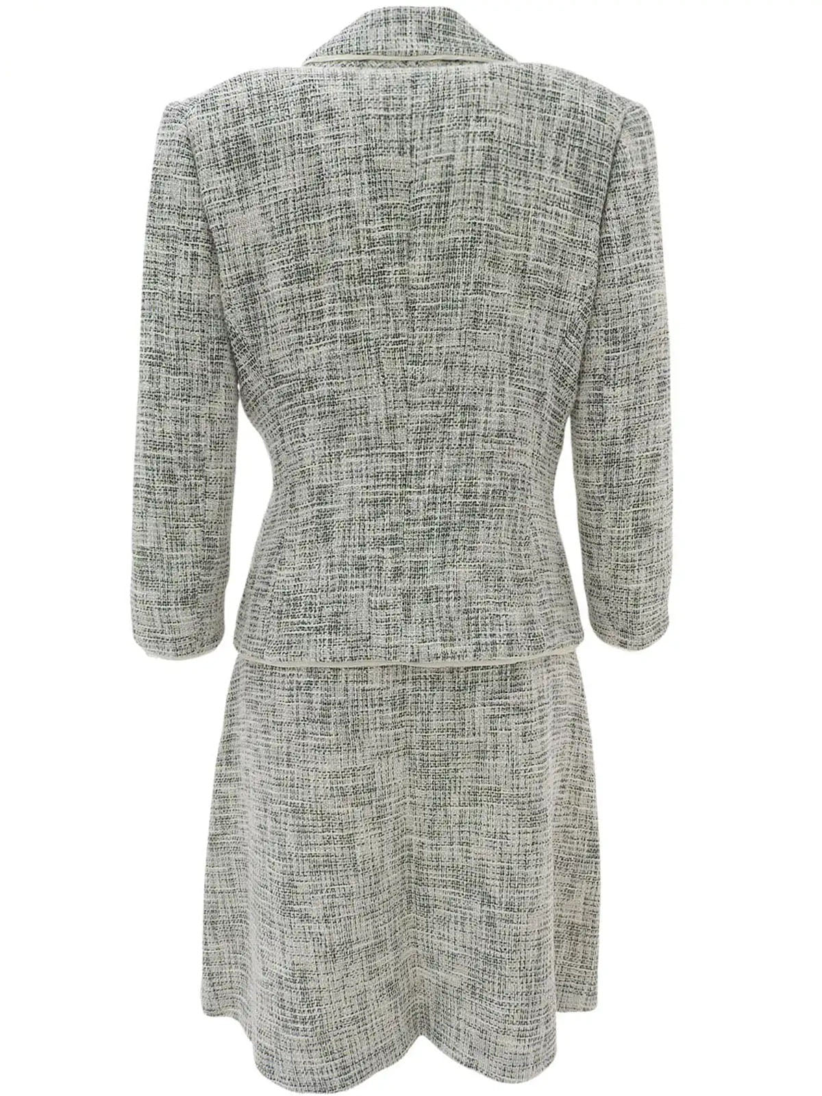 Tweed Vara Plate Set in White/Black