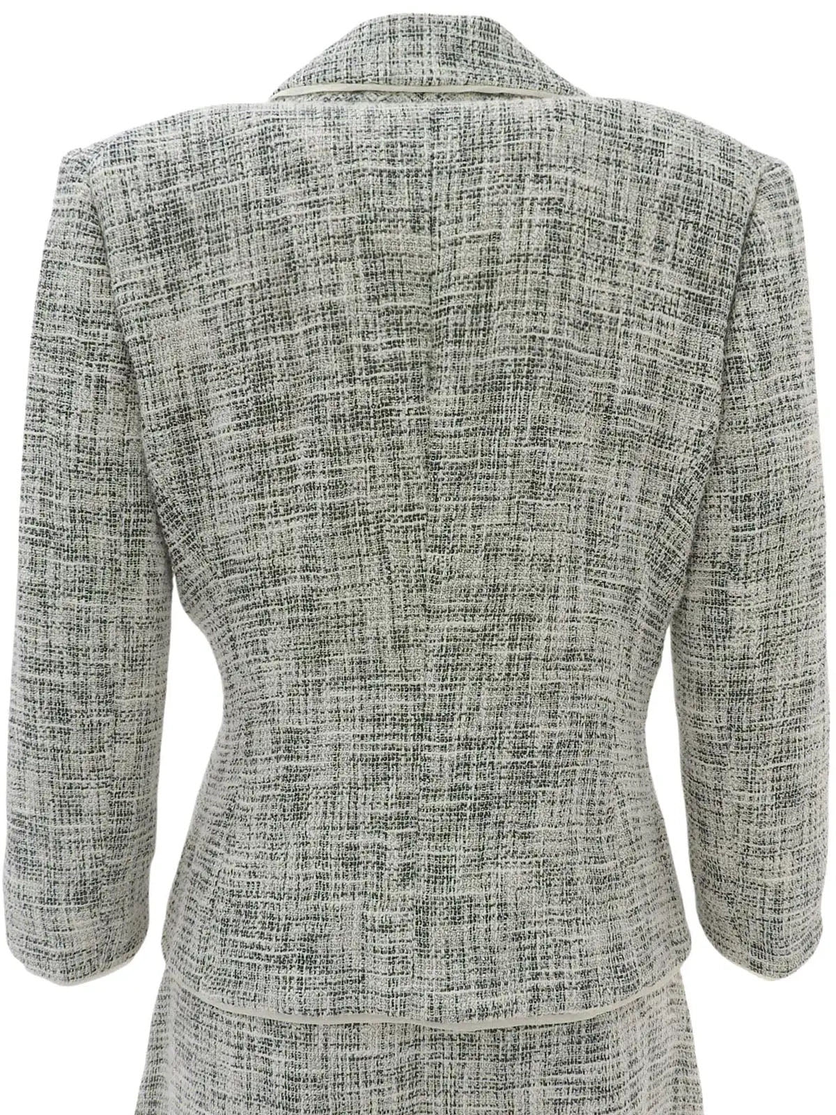 Tweed Vara Plate Set in White/Black