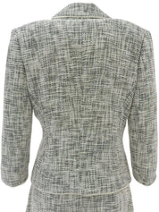 Tweed Vara Plate Set in White/Black