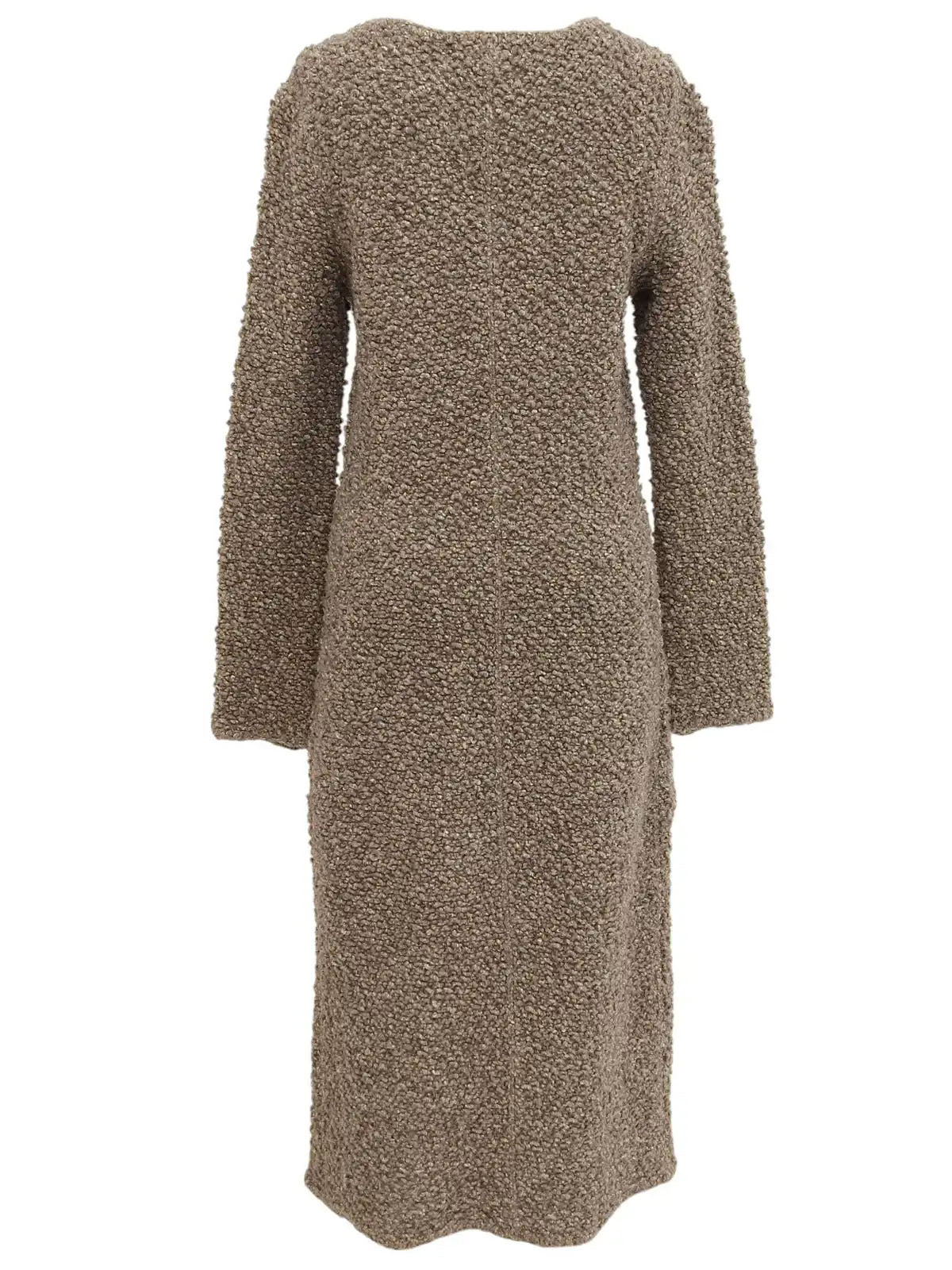 CCマークボタンウールロングコート アイボリー/マルチ