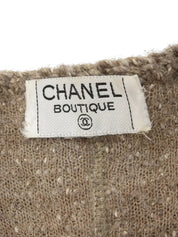 CCマークボタンウールロングコート アイボリー/マルチ