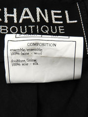 1996年製 ウールCCマークボタンジャケット ブラック