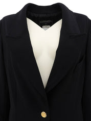 1996年製 ウールCCマークボタンジャケット ブラック