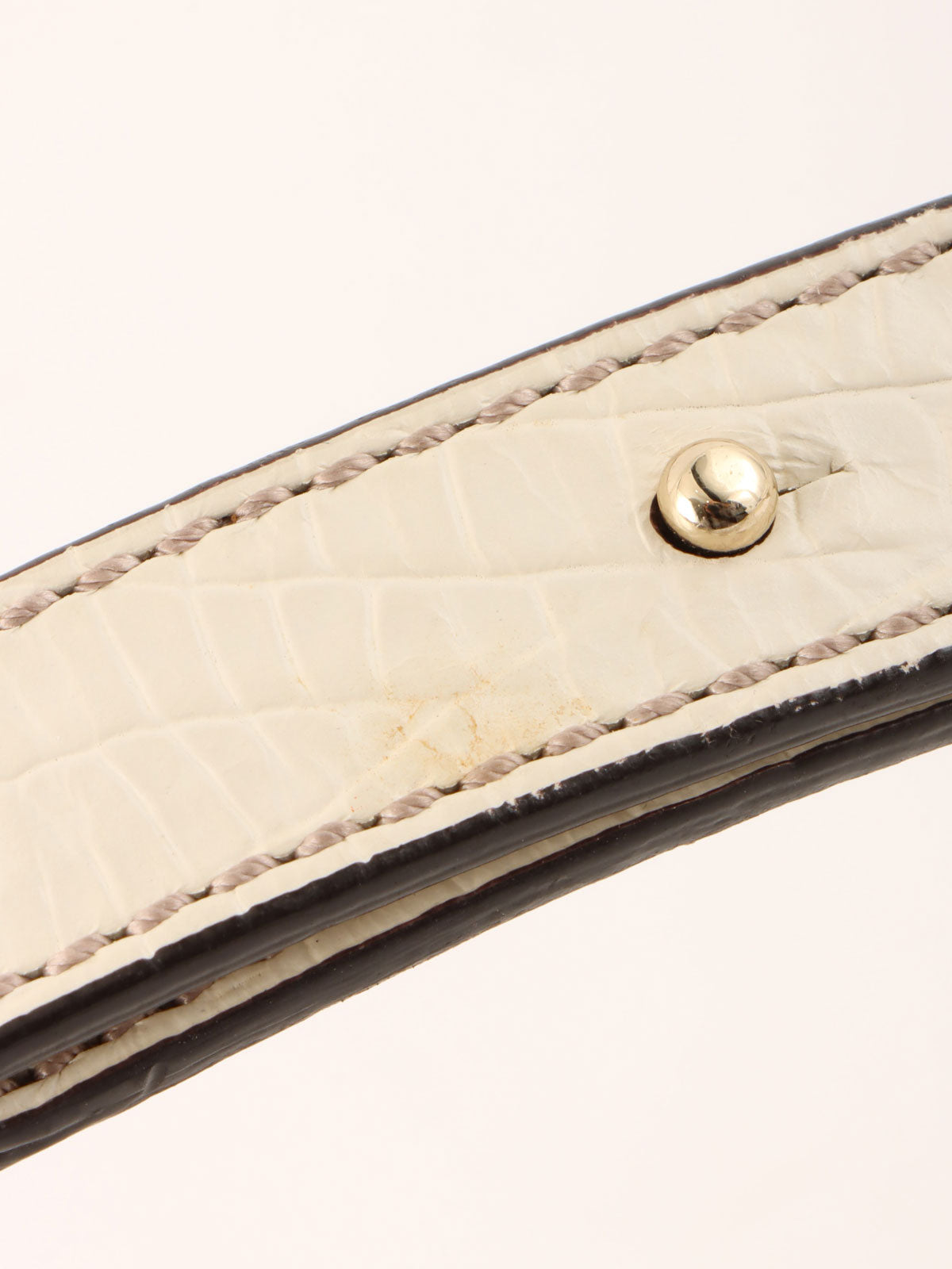 Macadam Pattern Logo Plate Shoulder Bag Beige