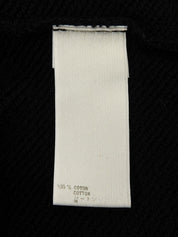 Ribbon Logo Charm Zip-Up Sweatshirt in Black