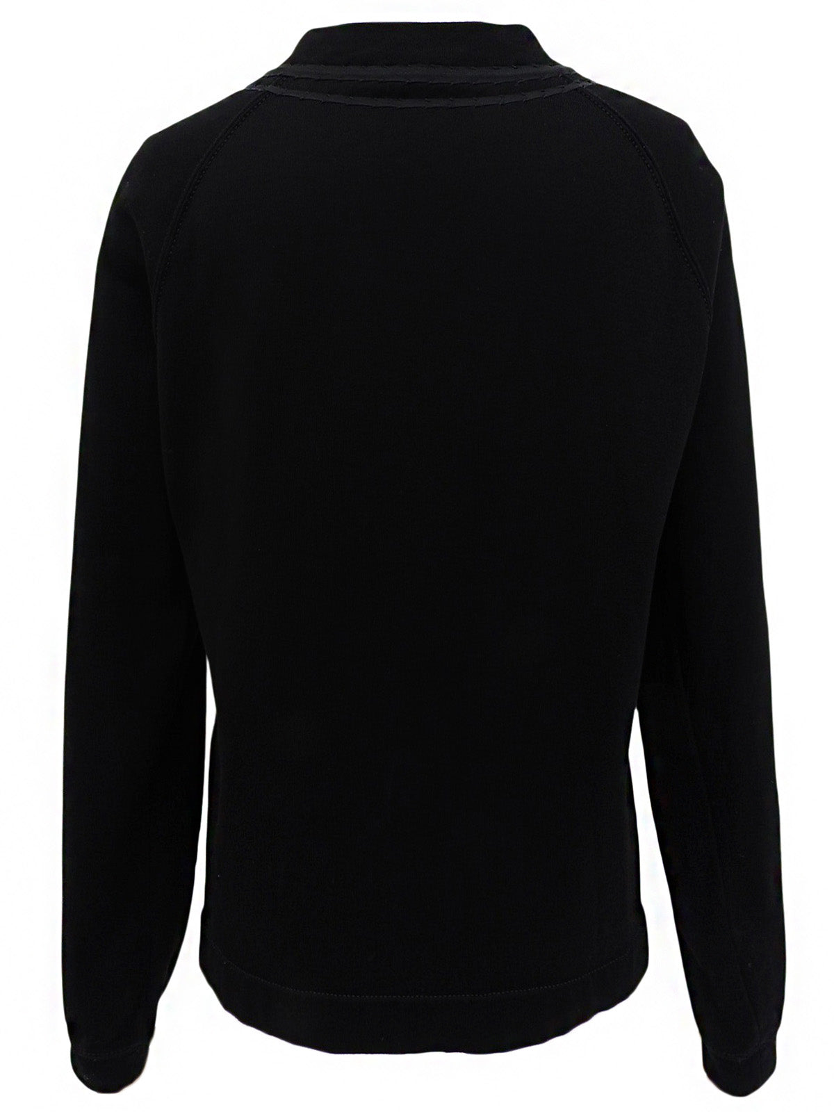 Ribbon Logo Charm Zip-Up Sweatshirt in Black