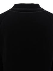 リボンロゴチャームジップアップスウェット　ブラック