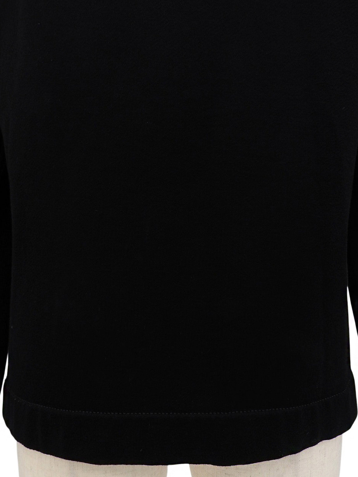 Ribbon Logo Charm Zip-Up Sweatshirt in Black