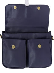 サークルロゴエンボスショルダーバッグ ブルー