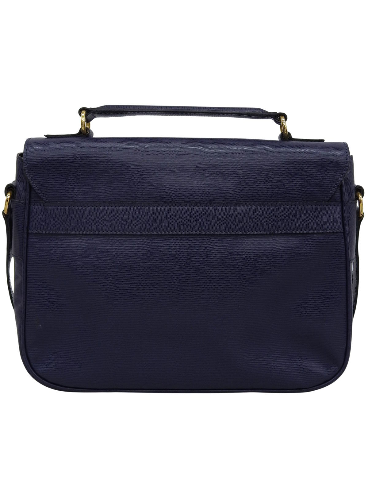 Circle Logo Embossed Shoulder Bag Blue