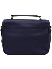 Circle Logo Embossed Shoulder Bag Blue