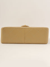 1990年頃製　スクエアクラシックフラップチェーンバッグ　ベージュ