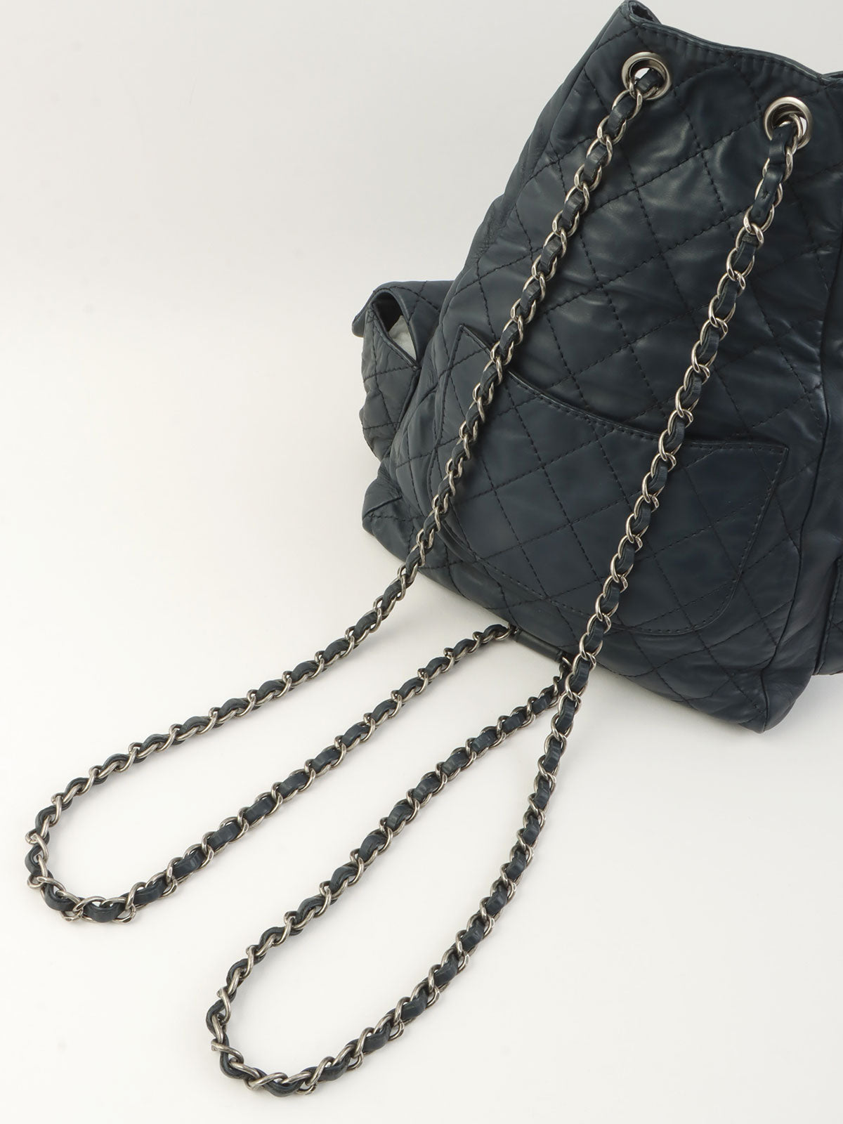 2013 Matelasse Stitch CC Turnlock Backpack, Navy