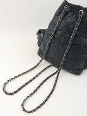 2013 Matelasse Stitch CC Turnlock Backpack, Navy