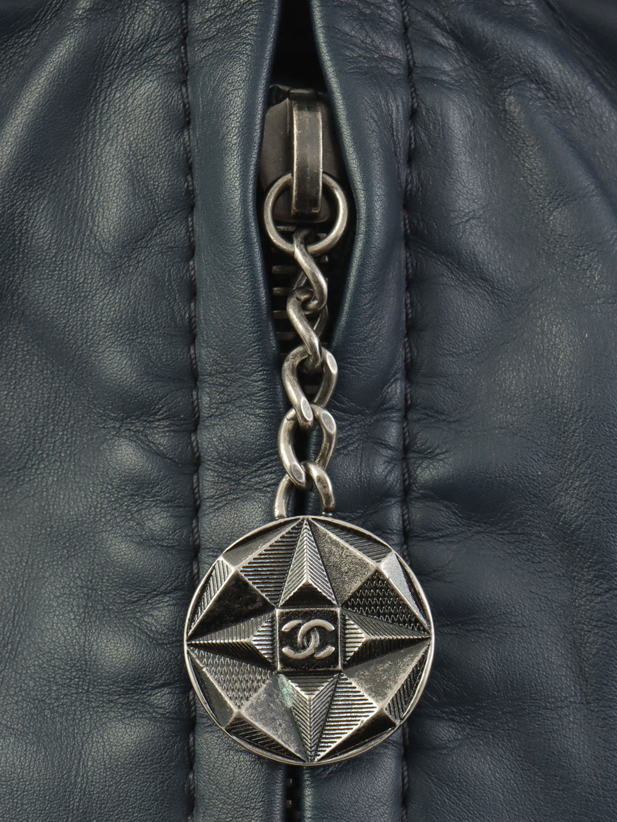 2013 Matelasse Stitch CC Turnlock Backpack, Navy