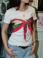 Jungle Love Pattern Pleated Scarf Pink/Multi