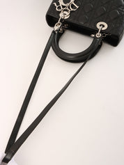 Lady Dior Cannage Stitch 2-Way Bag M Black