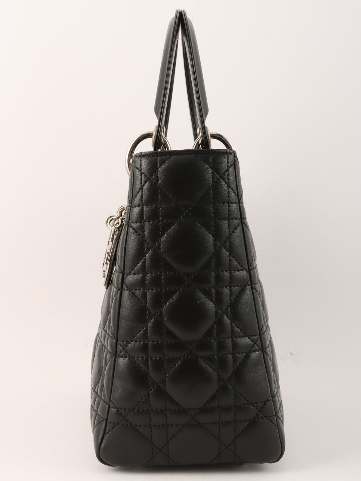 Lady Dior Cannage Stitch 2-Way Bag M Black