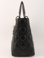 Lady Dior Cannage Stitch 2-Way Bag M Black