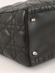 Lady Dior Cannage Stitch 2-Way Bag M Black