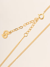 Heart motif logo cutout necklace in gold