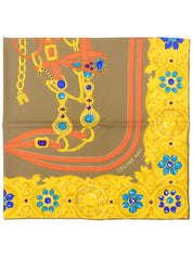 Jewelry Pattern Scarf Yellow/Beige
