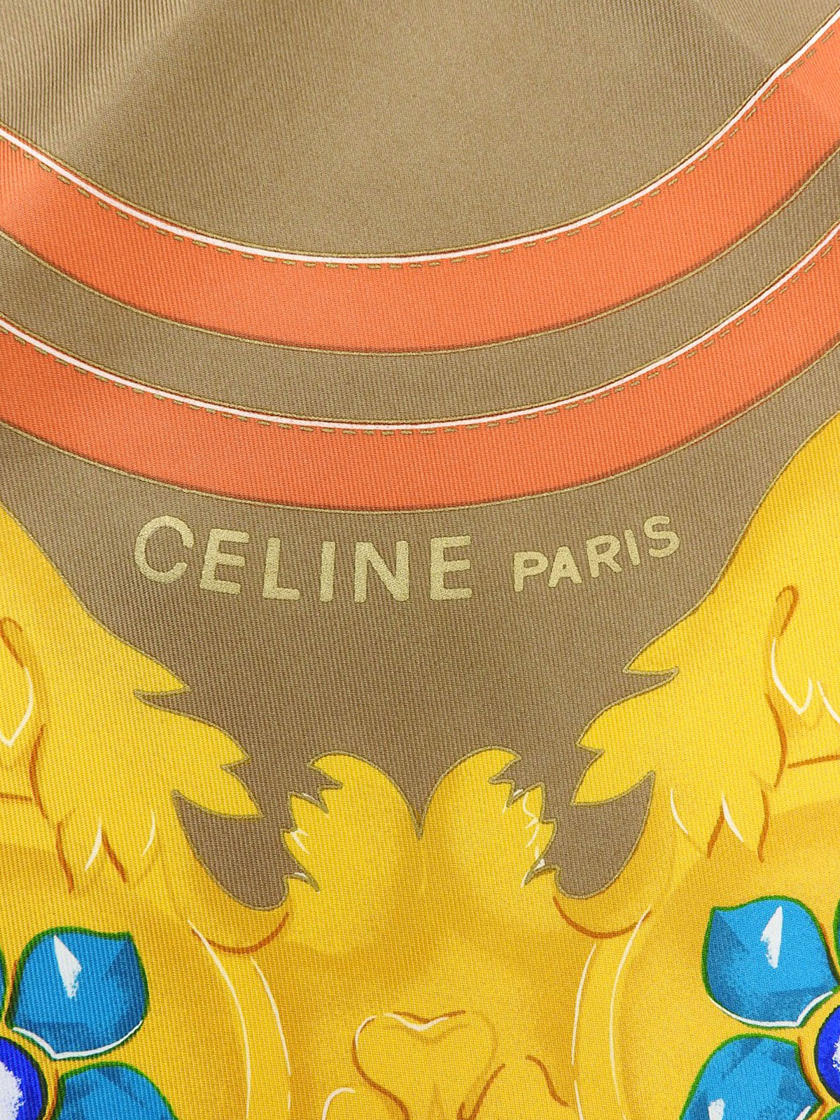 黄/米色珠宝图案围巾