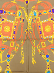 Jewelry Pattern Scarf Yellow/Beige
