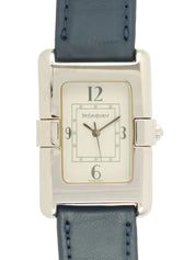 スクエアロゴフェイスウォッチ シルバー/ネイビー