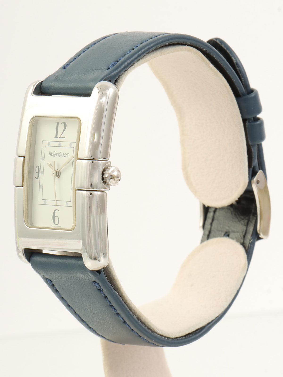 スクエアロゴフェイスウォッチ シルバー/ネイビー