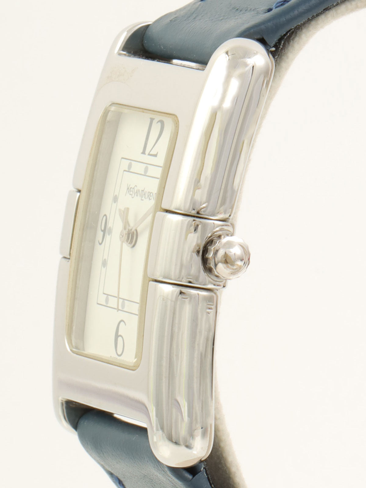 スクエアロゴフェイスウォッチ シルバー/ネイビー