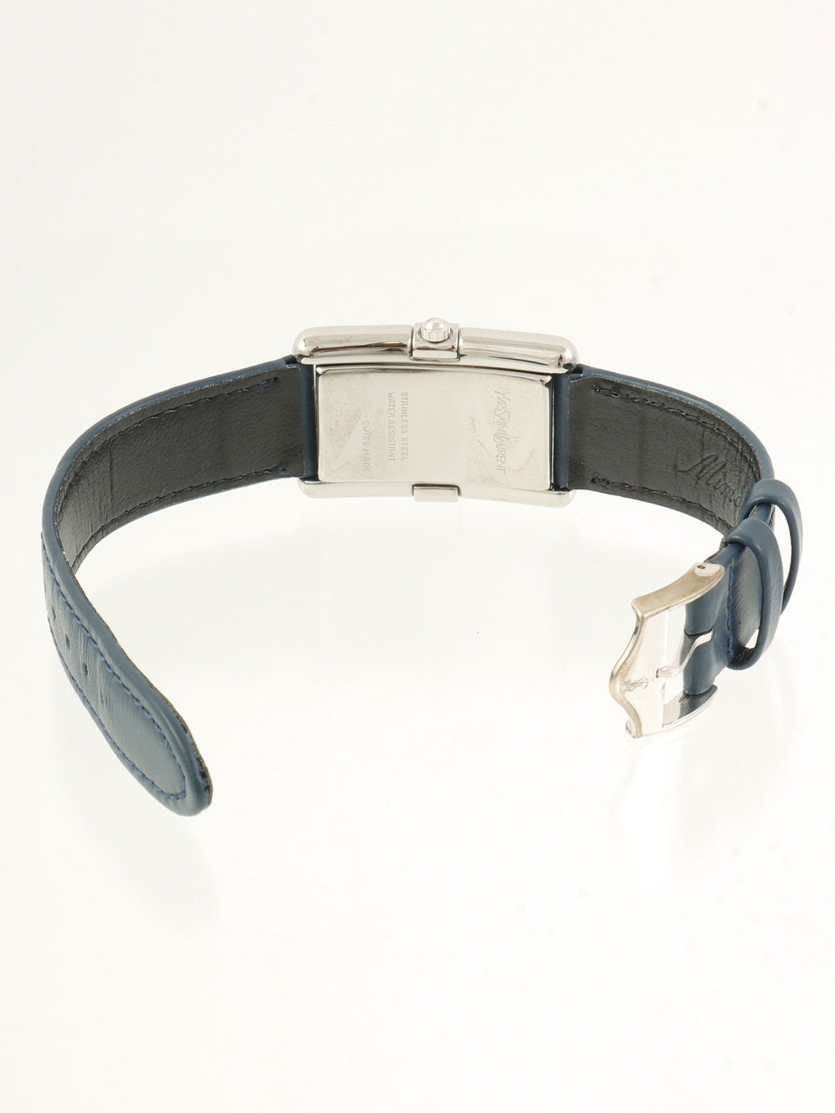 スクエアロゴフェイスウォッチ シルバー/ネイビー