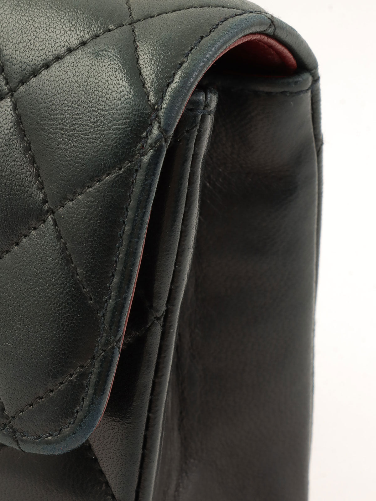 Circa 1985 Circle CC Turn Lock Chain Bag Mini Black